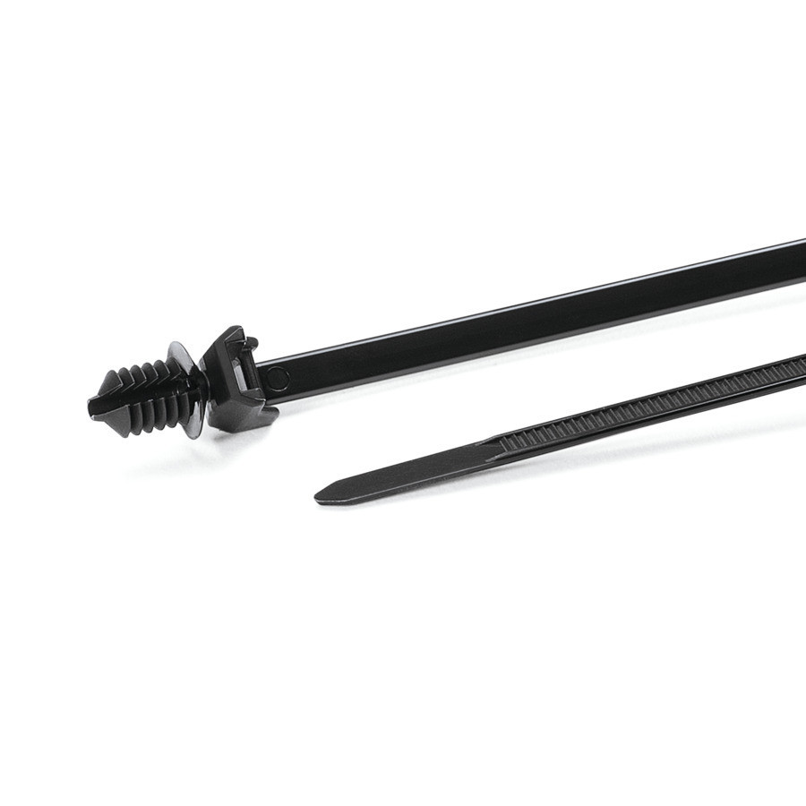 HellermannTyton 2-Delige bevestigingsband voor ronde gaten, buitenvertand, Ø1,0-32,0MM