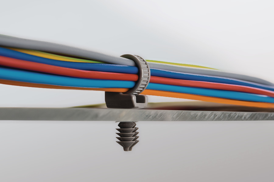 HellermannTyton Bevestigingsband Met lamelvoet en schotel 150x4,6 HS-zwart zak 500 ST.