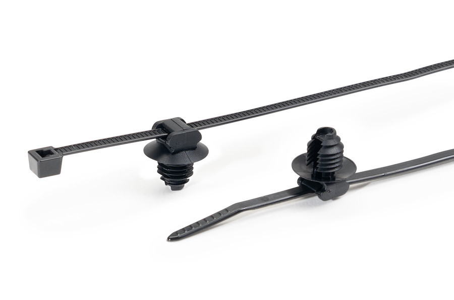 HellermannTyton T-Series Bevestigingsband Met lamelvoet en schotel 180x4,0 HS-zwart zak 500 ST.