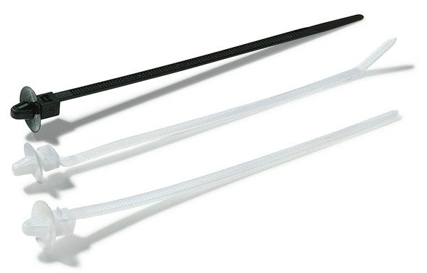 HellermannTyton Bevestigingsband Met spreidanker en schotel 170x4,6 HS-zwart zak 1000