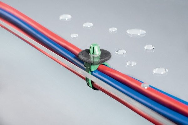 HellermannTyton SFT-Series Bevestigingsband Met spreidanker, schotel en afdichting 163x4,6 HS-nat