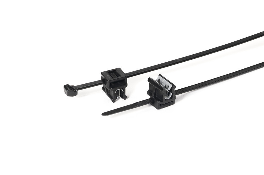 HellermannTyton EC-Series Bevestigingsband Klemvoet 0,5-2,5MM 150x3,5 HS-zwart zak 500 ST.