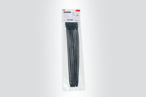 HellermannTyton SOFTFIX Flexibele Bundelband zonder vertanding 340x11,0 zwart blister 6 ST.
