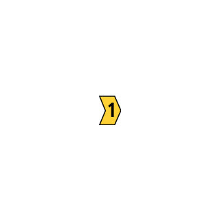 HellermannTyton Helagrip Markeringstule 4-9 MM geel opdruk 1 rol 250 tules