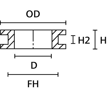 HellermannTyton HV-Series Doorvoertule Ø15,9 zwart zak 1000 ST.