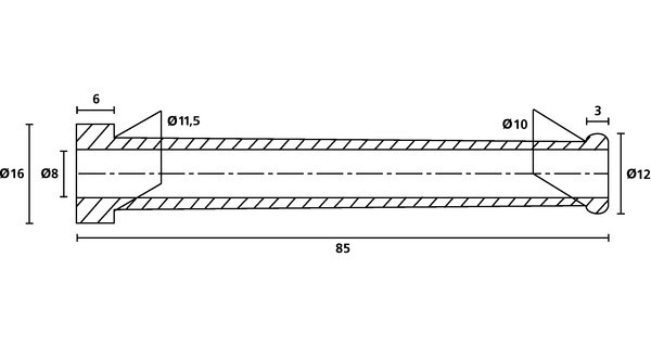 HellermannTyton HV-Series Knikbeschermingstule PVC zwart Ø8,0-in Ø8,0-uit zak 200 ST.