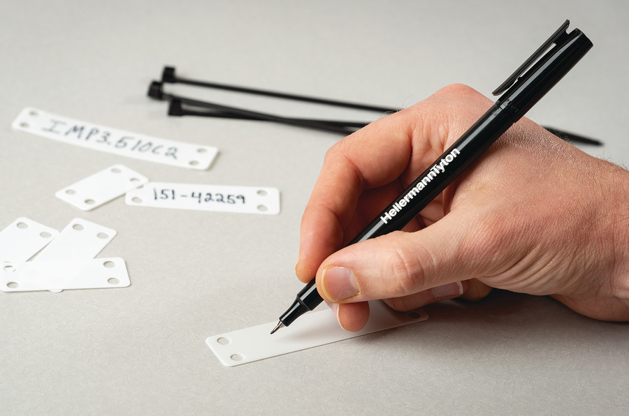 HellermannTyton IMP-Series Markeringsplaatje 38,1x19,05 MM transparant zak 100 ST.