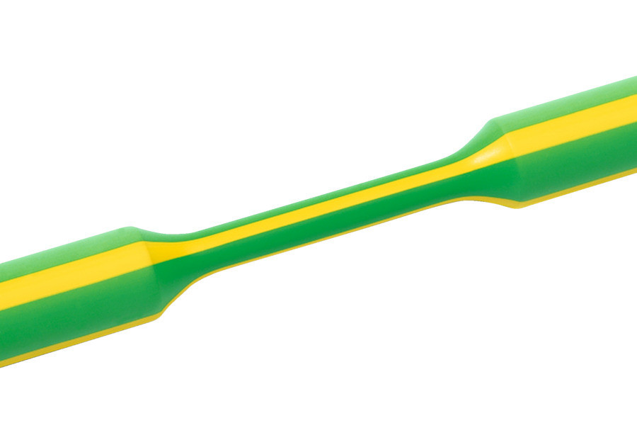HellermannTyton TF31 Krimpkous 3:1 flexibel 24/8 groen/geel rol 30 M