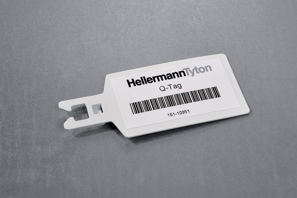 HellermannTyton Q-Tags Markeringsplaatje 70x42 links wit