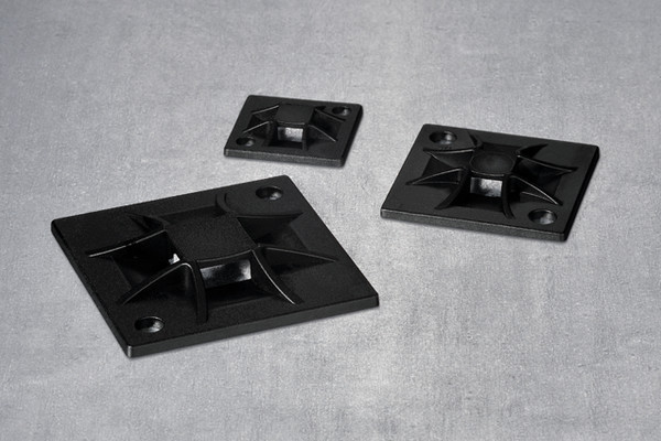 HellermannTyton QM-Series Schroefzadel 20 X 20 zwart zak 100 ST.