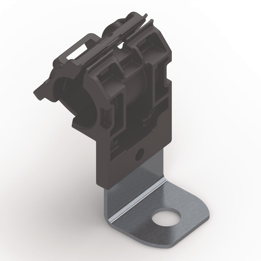 HellermannTyton Ratchet Clamps P-Clip kliksluiting, Ø bundel 12,7-19,5 MM, M8, zwart, kort, 90° zak 2