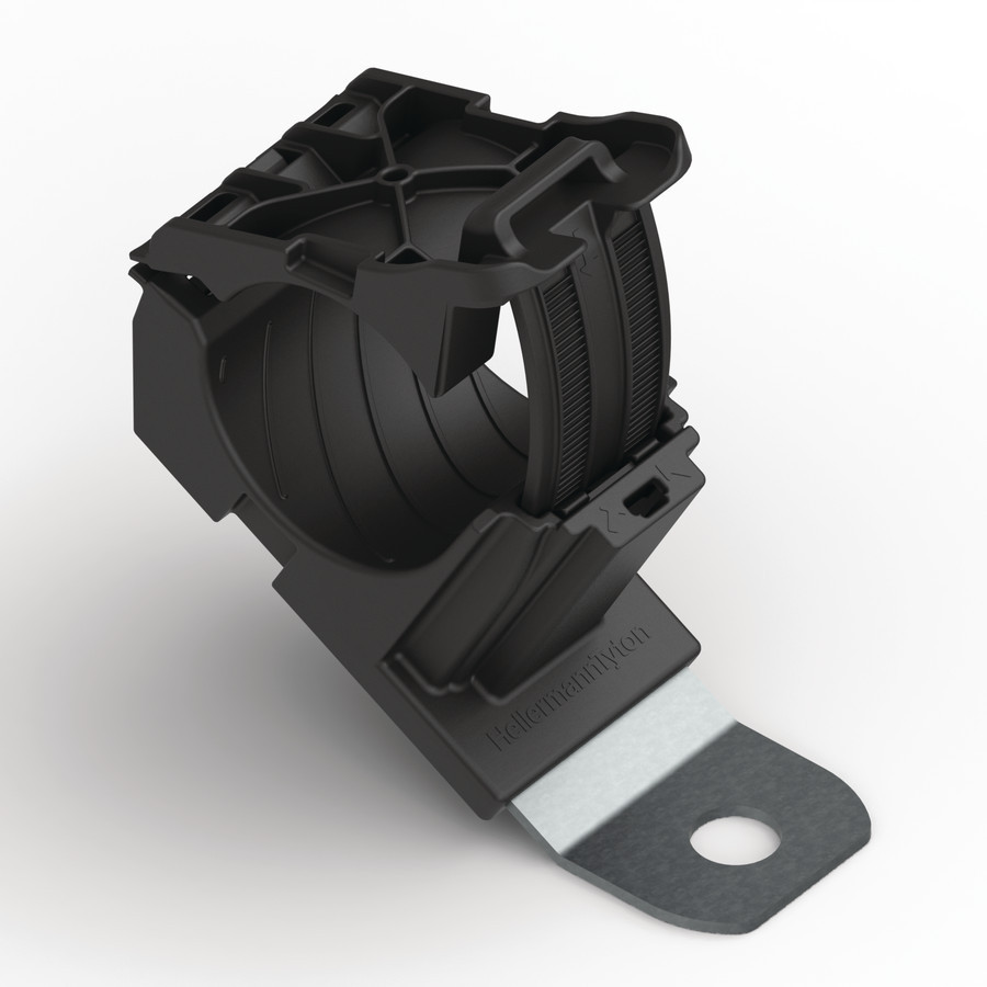 HellermannTyton Ratchet Clamps P-Clip kliksluiting, Ø bundel 19,4-36,0 MM, M8, zwart, kort, 30° zak 1