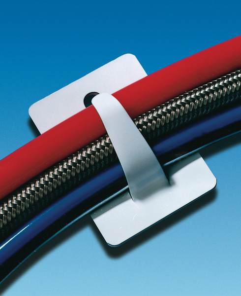 HellermannTyton SAC-Series Bevestigingszadel Zelfklevend met fexibele vlakke beugel 20,0x30,0 wit