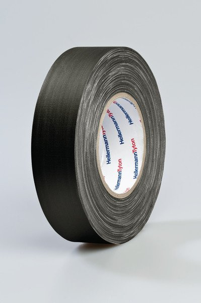 HellermannTyton HelaTape Textieltape 19MM / rol 50M zwart