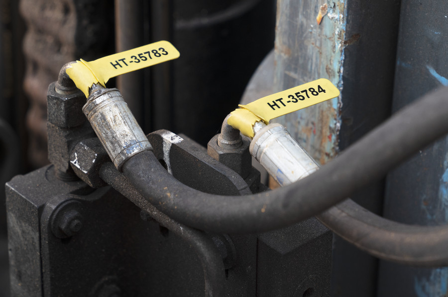 HellermannTyton TIPTAG Markeringsschild Ladderformaat loop-versie 12x74 MM blauw rol 500 schi