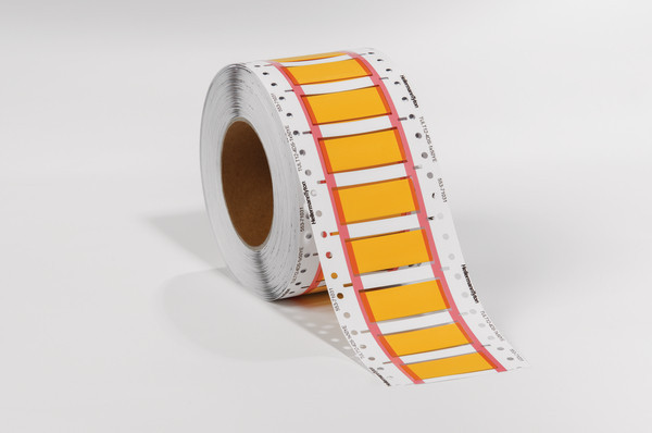 HellermannTyton TULT DS 3:1 Bedrukbare krimpkous geel 12/4 ladder 1x50 rol 500 labels