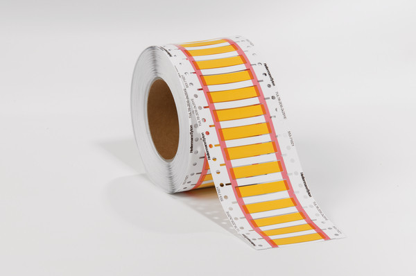 HellermannTyton TULT DS 3:1 Bedrukbare krimpkous geel 9/3 ladder 1x50 rol 500 labels