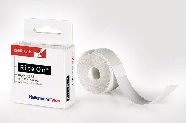 HellermannTyton RiteOn Zelflaminerend Label voor handmatige markering 12,7x38,1 wit karton 20