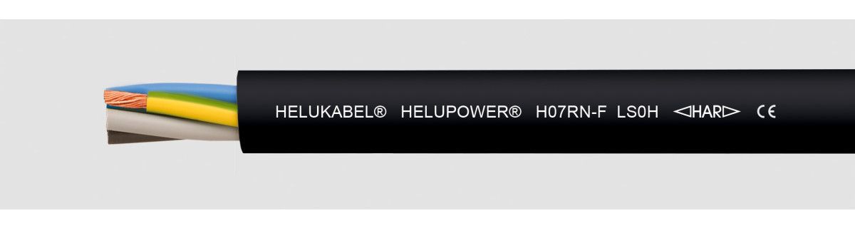 Helukabel Allweather, Rubber and Liftcables Helupower® H07RN-F LS0H 5G6MM² (Ø 18,75MM)