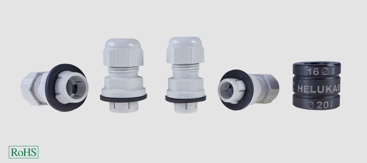 Helukabel Cable Glands Helutop® Easy ral7035 light grey M25 (11,0-17,0MM)