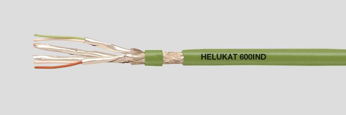 Helukabel Copper data cables HELUKAT® Helukat 600ind S/FTP industrial patch cable pur 4x2xawg26/7 (Ø 6,4MM)