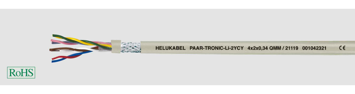 Helukabel Data and Computer Cables Paar-Tronic-li-2YCY 2x2x0,5 MM² (Ø 8,4MM)