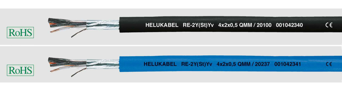 Helukabel Data and Computer Cables Re-2Y(ST)YV black 24x2x0,5 MM² (Ø 19,9MM)