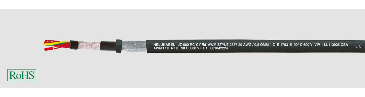 Helukabel Drag chain cables UL/CSA JZ-602 RC-CY 5G2,5 MM² / awg14 (Ø 11,2MM)