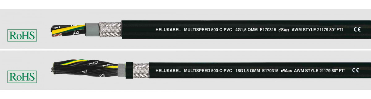Helukabel Drag chain cables UL/CSA Multispeed 500-C-PVC ul/csa 4G2,5 MM² / awg14 (Ø 11,2MM)