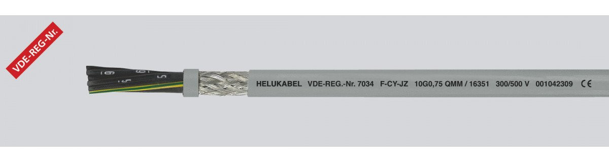 Helukabel F-CY-JZ stuurstroomleiding 18G0,75MM² grijs 16356H0100