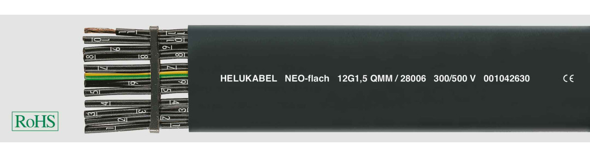 Helukabel Flat and Ribbon Cables Neo-Flat 8G1,5 MM²