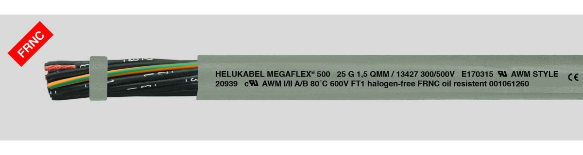 Helukabel Halogen-free Control Cables Megaflex 500 ul/csa 5G4 MM² (Ø 12,1MM)