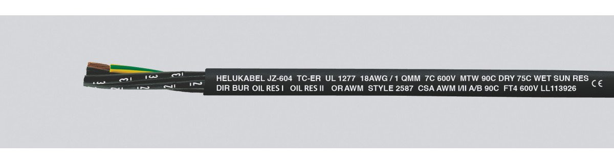 Helukabel JZ-602 TC tray cable stuurstroomleiding 4G2,5 MM² grijs 69691M0001
