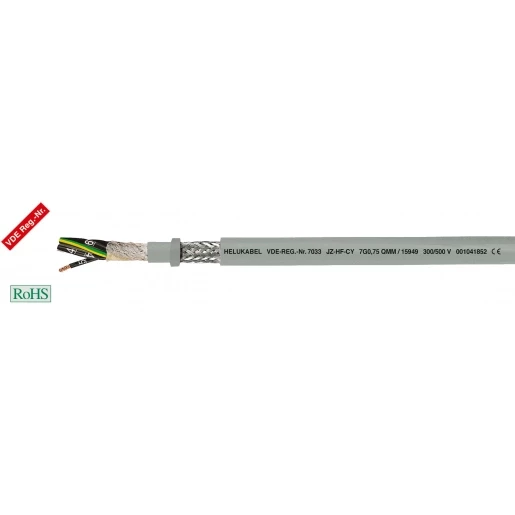 Helukabel Oz-HF-CY voedingskabel 2x0.5MM² polyvinylchloride (PVC) haspel