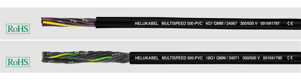 Helukabel PVC Cables for Drag Chains Multispeed-500-PVC 18G1 MM² (Ø 14,8MM)