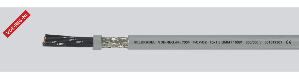 Helukabel PVC Control Cables F-CY-oz (liy-CY) 5x1,5 MM² (Ø 9,2MM)