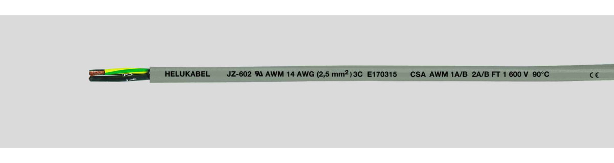 Helukabel PVC control lines UL/CSA JZ-602 ul/csa 9xawg16 / 9G1,5 MM² (Ø 10,7MM)