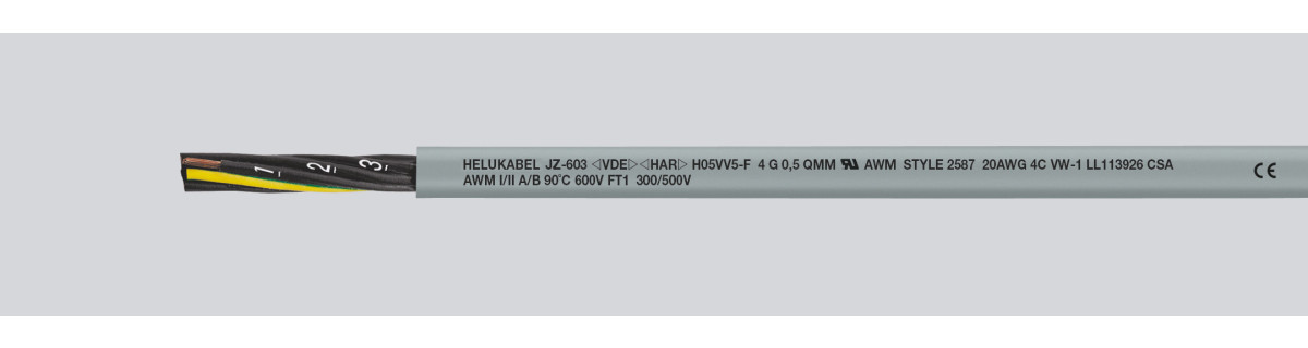 Helukabel PVC control lines UL/CSA JZ-603 ul-csa-har 18G1 MM² (Ø 15,3MM)