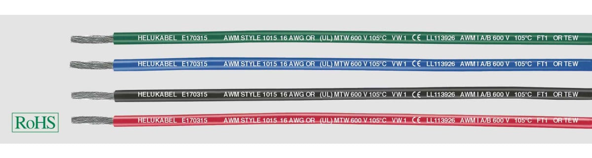 Helukabel Single Conductors UL/CSA Ul-Style 1015 1xawg4 black (Ø 9,9MM)