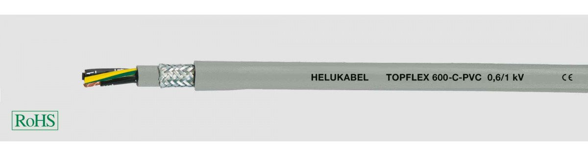 Helukabel Motor, Servo & Feedback Cables Topflex 600-C-PVC 4G4 MM² (Ø 15,7MM)