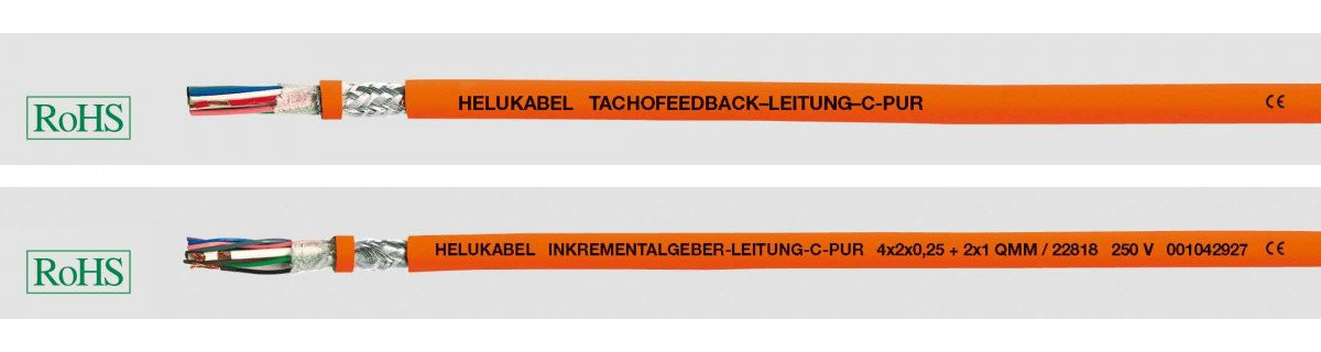 Helukabel Motor, Servo & Feedback Cables Topflex-Pur feedback (10x0,14+2x0,5) MM² (Ø 7,2MM)