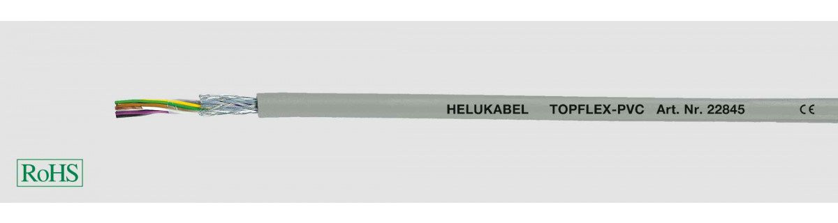 Helukabel Motor, Servo & Feedback Cables Topflex-PVC feedback (10x0,14+2x0,5) MM² (Ø 8MM)