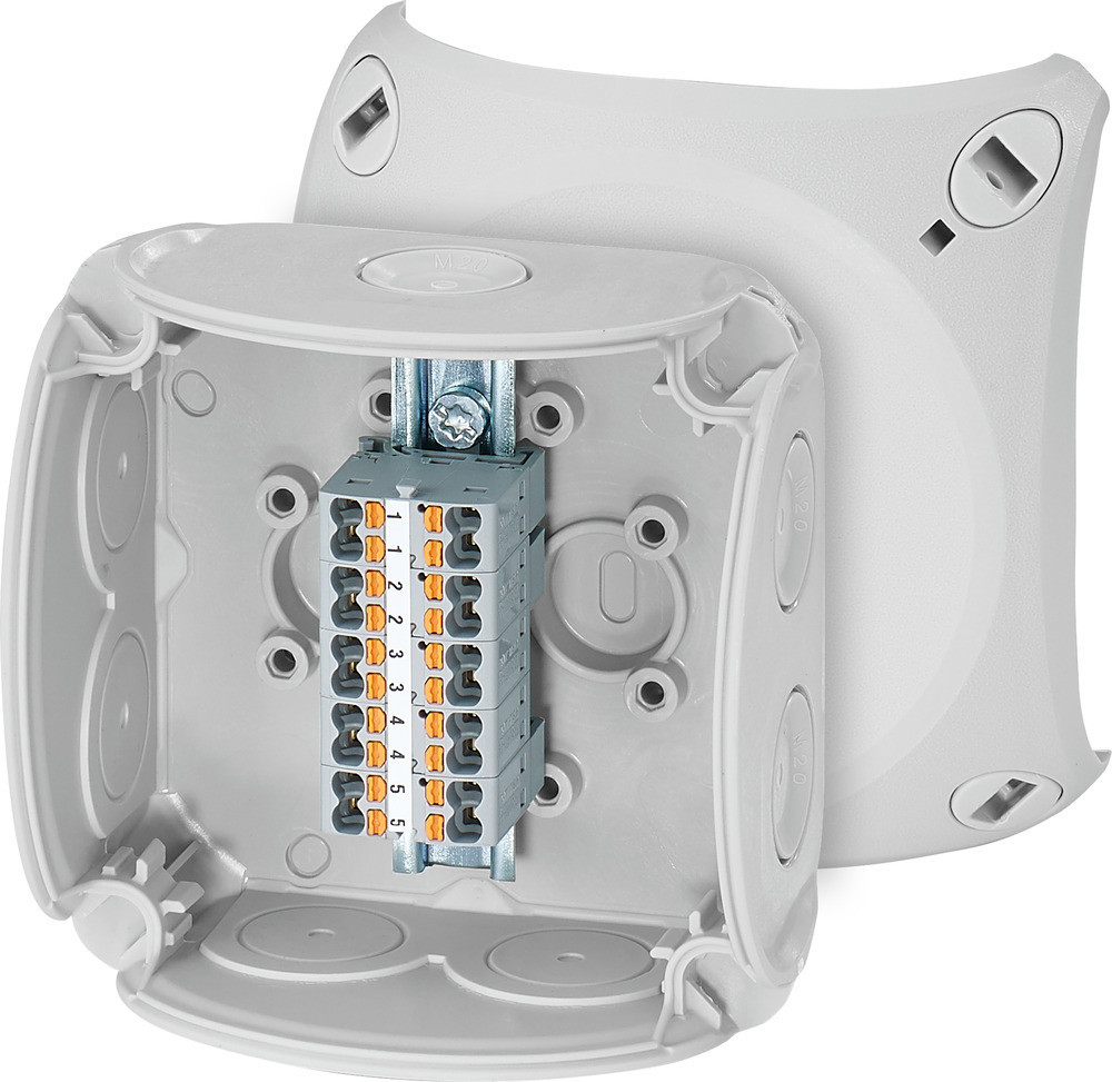 Hensel Enycase Kabeldoos Ip66 BM1. 1.5-2,5 MM². 5P insteekklem M20/25 membranen grijs