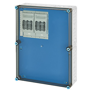 Hensel Enymod Mi Lastscheiderkast ip65. 2x160a NH00 3P op rail 250a 5 polig. 450x600