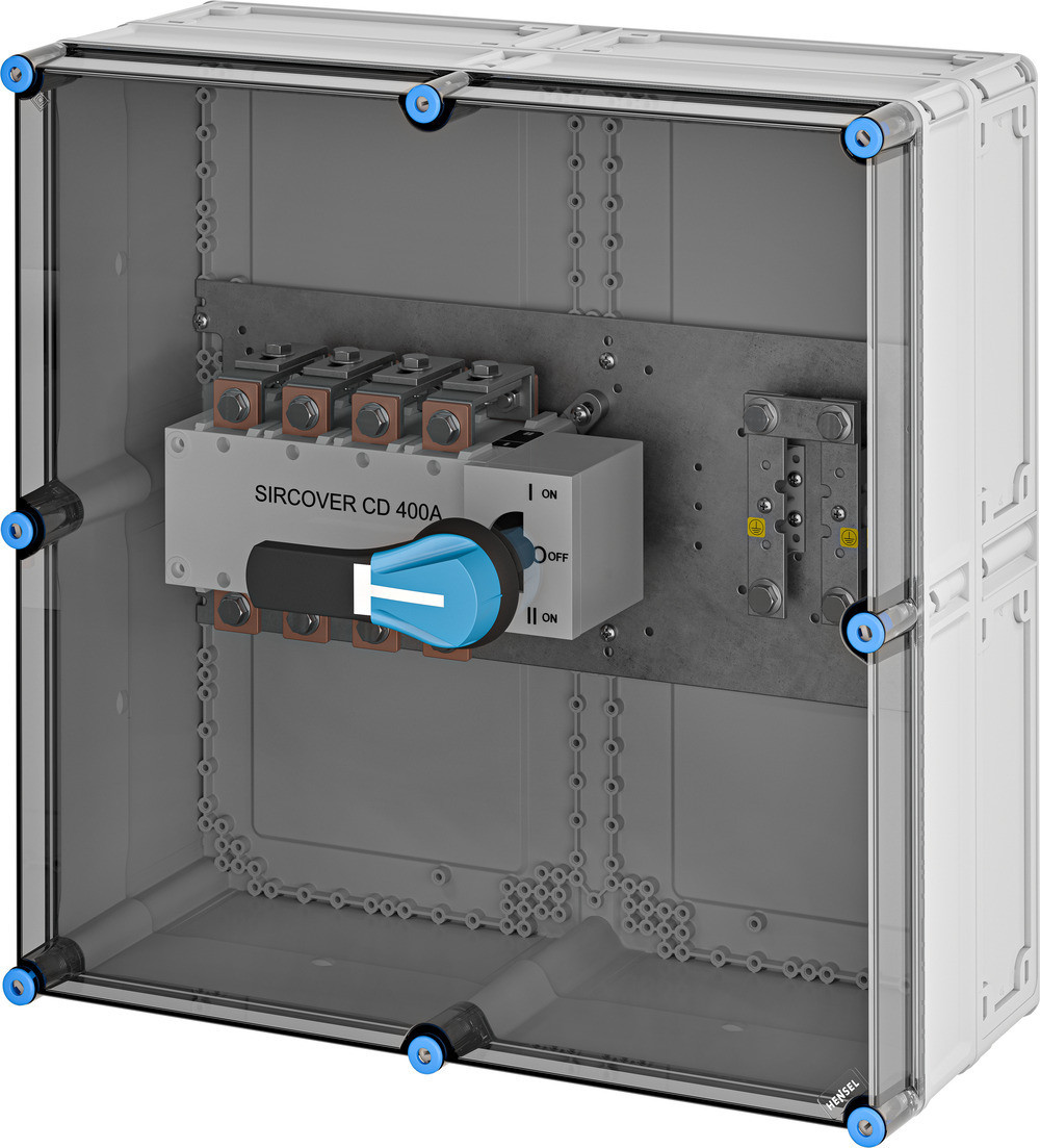 Hensel Enymod Mi Netomschakelaarkast 400a, 4 polig, BM8, 600x600mm, +pe klem