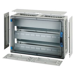 Hensel Automaten behuizing 54 modul 2x27 BM4 wand dicht transparant deur pe+n