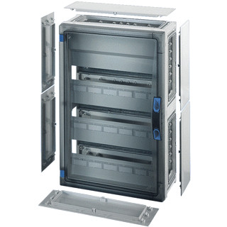 Hensel Automaten behuizing 51 module 3x17 BM4 wand dicht transparante deur