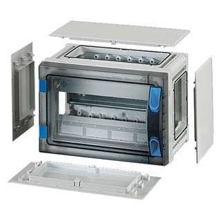 Hensel Automaten behuizing 9 module BM1 wand dicht transparante deur pe+n