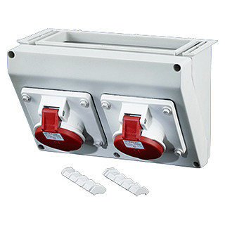 Hensel Enystar Connection Box, 2x16a 5P 400V 6H cee, breedte 270MM