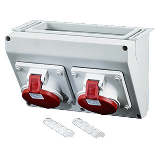 Hensel Enystar Connection Box. 2x32a 5P 400V 6H cee. breedte 270MM